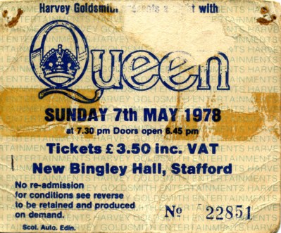 7th May 1978 Bingley Hall, Stafford, UK