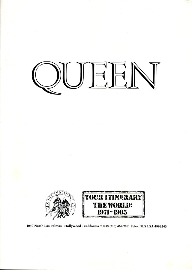 Tour Itinerary - The World 1971-1985 (USA) from the 