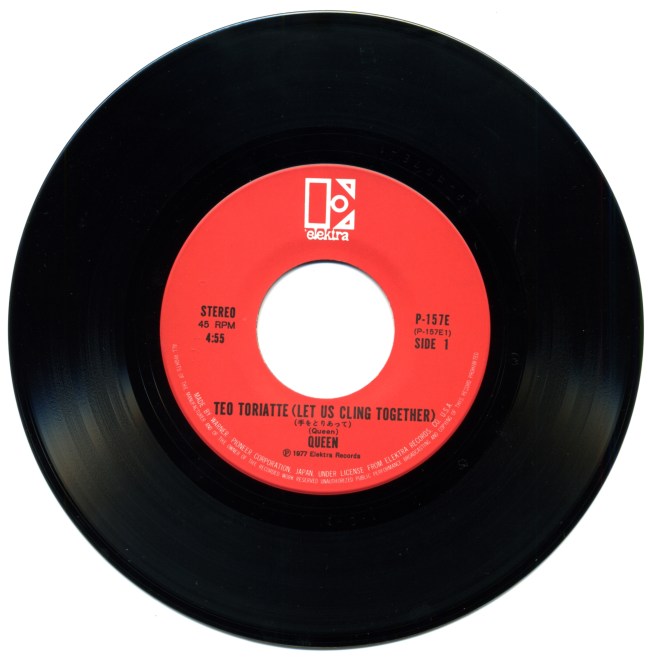 Teo Toriatte / Good Old Fashioned Lover Boy - ELEKTRA P-157 E JAPAN (1977) ~ Red label. Side A