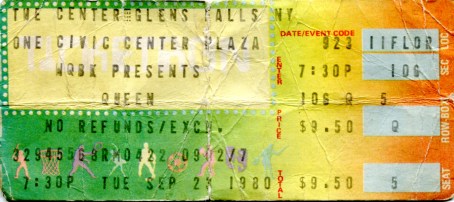 Ticket 23 September 1980