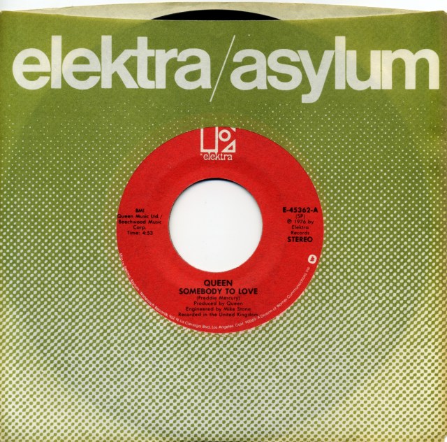 Somebody To Love / White Man - ELEKTRA E-45362 USA (1976) ~ No PS. Red Label
