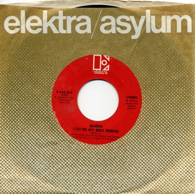 You're My Best Friend / '39 - ELEKTRA E 45318 USA (1975) ~ No PS. Red Label