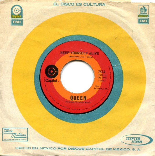 Keep Yourself Alive / Son and Daughter - EMI 7513 MEXICO (1973) ~ No PS - Labels in English and Spanish