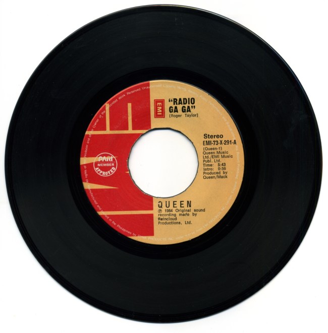 Radio Ga Ga / I Go Crazy - EMI 73-X-291 PHILIPPINES (1984) ~ No PS