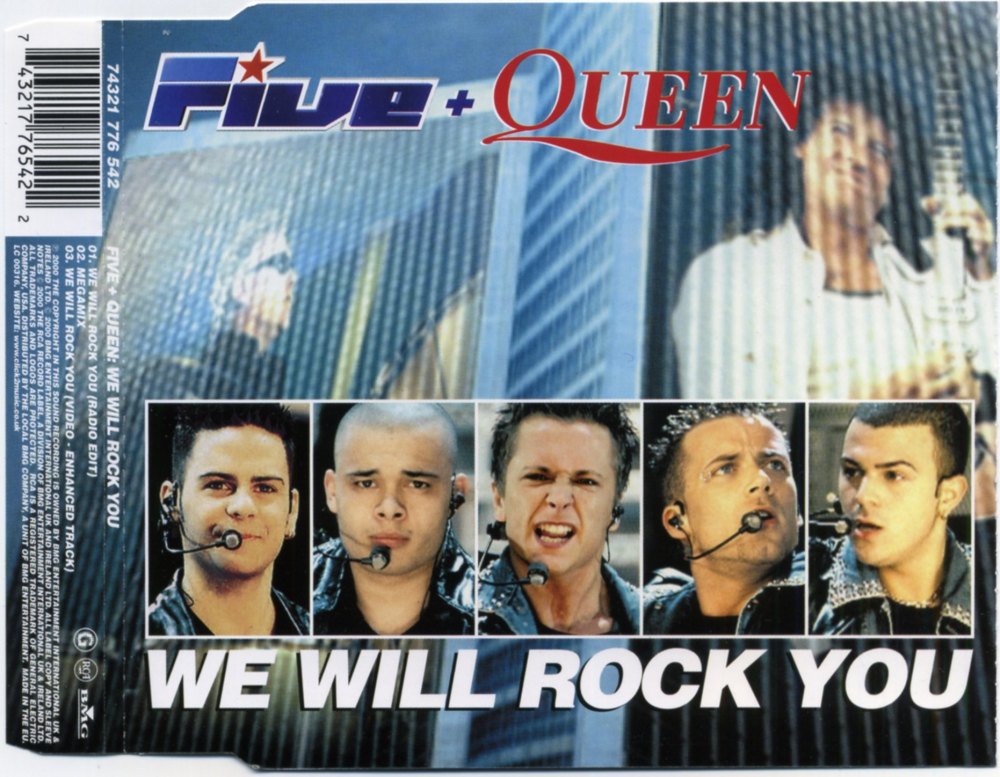 CD release: We Will Rock You (Radio edit) / Megamix (Don't wanna let you go / If Ya Gettin' Down / Keep On Movin') / We Will Rock You (Video) - BMG (UK), 2000