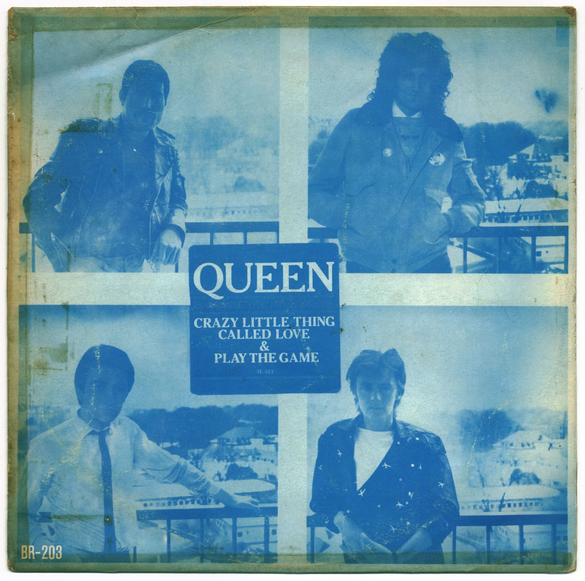 Vinyl record: The Game - - BR 203 SOUTH KOREA (1980) ~ Alternative blue cover with "Crazy Little Thing Called Love" and "Play The Game" hype